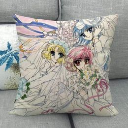 Pillow Custom Magic Knight Rayearth Pillowcase Wedding Decorative Cotton Linen Case For Home Cover 45X45(One Sides)