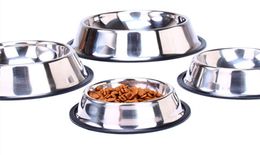 Stainless Steel Dog Bowl Pet Bowl Pet Feeding and Water Bowl for dogs and cats other pets5825459