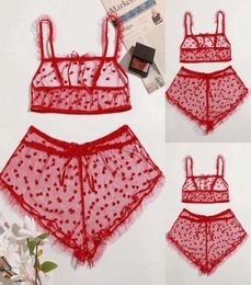 Women039s Sleepwear Embroidery Lingerie Pajamas Lace Sexy Underwear Fashion Red Bodysuit Push UpWomen039s6478748