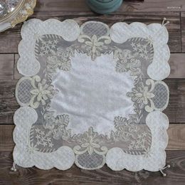 Table Cloth Modern Beads Christmas Flower Embroidery Cover Wedding Dining Tablecloth Kitchen Decoration And Accessories