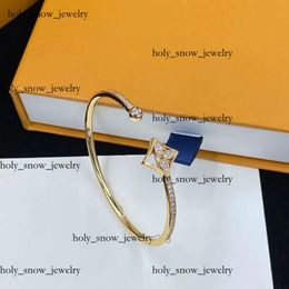 Louiseviution Necklace Luxury Designer Jewelry With BOX Quality Designer Bangles Diamond Stainless Steel Gold Flower Bracelet Fashion Jewelry Bracelets 6890