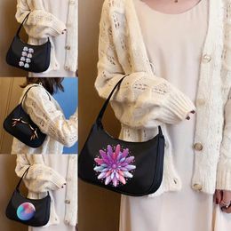 Evening Bags Women's Fashion Armpit Handbags 3D Print Shoulder Underarm Bag Casual Women Hobos Commuter Crescent