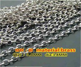 round line chains handwork decoration accessory diy brass copper metal flexible white K plated Jewellery findings wholes 345947205793