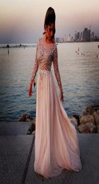 2016 Factory Realy Picture Evening Dresses Long Sleeve Beaded Sequins High Qaulity Material Evening Gowns Dress Party Dance Wear3196703