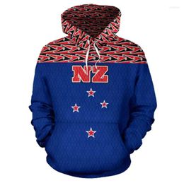 Men's Hoodies 3D Print Hoodie Zealand Flag Silver Fern Maori Top In & Sweatshirts For Men Pullover Women Kids Sports Hoody