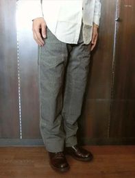 Men's Pants Mei Mei's Self-made Worsted Cotton Casual Trousers Vintage