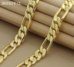 High Fashion 8mm 22 Inches Gold Chain Link Necklace Chunky Males Jewellery 24k Vacuum Plating Jewellery Accessories210l9761961