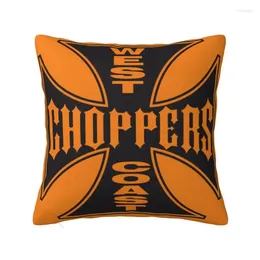 Pillow Modern West Coast Iron Cross Choppers Cover For Sofa Velvet Throw Case Living Room