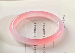 56mm62mm Genuine Natural Pink Jade Bangles 100 Real Handmade Floating Flower Ladies Jadeite Jewelry Gifts Fine Factory Expert De2165273