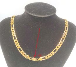 14k Italian Figaro Link Chain Necklace Stamp Solid Fine Gold GF 24quot 8mm2274790