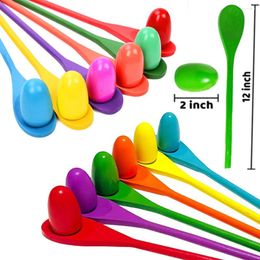 Party Decoration Easter Egg And Spoon Race Game Set Games For Kids Family Activity Eggs Hunt Outdoor Birthday