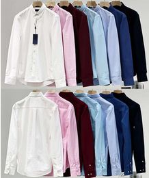 Designer Mens Casual Shirts Pony Paul Polos Tshirts Dress Big Horse Embroidery Business Clothes Long Sleeve Slim Lapel Tees Size M-3XL Fashion Clothing 435555