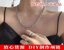 Link Niche personality Street hip hop Necklace kendou same Ushaped geometric Jewellery women039s simple versatile Bracelet7391811