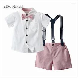 Clothing Sets Baby Boy Summer Clothes Formal Handsome Wedding Christams Infantil Soild Toddler Costume Bebes Summer's Hall Gown Outfits