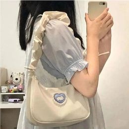 Drawstring 1 PCS Fashion Tote Bag Sweet Solid Colour Underarm Simple Cute Lace Pleated Strap Shoulder Pouch