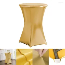 Table Cloth El Decoration Solid Color Polyester Restaurant Wedding Gold Bar Cover Elastic Black