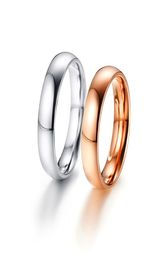 Classic 5mm Band Casual Ring for Women Men Stainless Steel Plain Rings Unisex Anel Alliance Anniversary Gift8726671