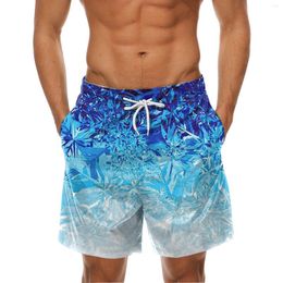 Men's Shorts Beach Trousers Printed Sports With Pockets Summer Swimming Trunks Casual Drawstring Outdoor Swimwear