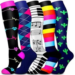 Socks Hosiery Compression Socks For Womens Medical Varicose Veins Pregnancy Swelling Tight Fitting Socks Outdoor Running Fitness Sports Socks Y240504