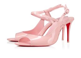 Fashion Perfect Women Sandal s High Heels Peep Toes So Jenlove 100 mm Design Elegant Lady Leather Pumps Ankle Straps Fish Mouth Slingback Sandals Box EU 35-438270050