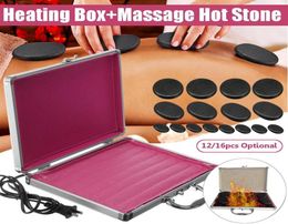 220V Electric Heating Box Warmer Heater Device Salon SPA Beauty 16 Pcs 3 Sizes Volcanic Massage Stones Massager Stones Kit X04286F6506117