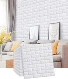 3D Wallpaper Board Adhesive Foam Grey Brick 70cm x1m For Bedroom Living Room Waterproof Wall Sticker Room decoration 240420