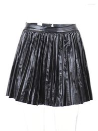Skirts Women's Short Half Skirt 2024 Spring Fashion Versatile Music Festival Sweetheart Leather Woman