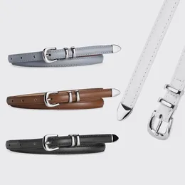 Belts 1.4cm Silver Buckle Women's Thin Waist Belt High-end And Versatile Minimalist Student Youth Decorative For Women