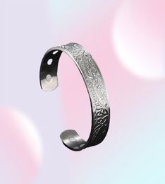 SSB123104 Fashion Design Vintage Stainless Steel Tree Bangle Bracelet Knot Shape Silver Colour Cuff Bracelet Men Viking Jewellery Who5928682