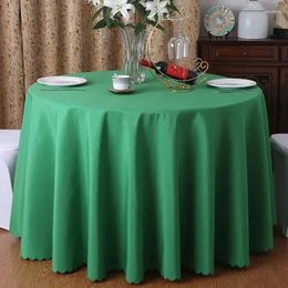 Table Cloth Polyester Wedding Round Color Tablecloth Blue