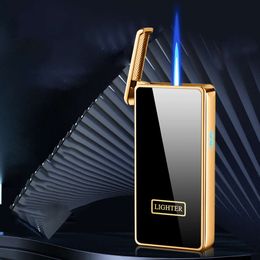 New Intelligent Voice-Activated Switch Ignition Lighter Windproof Blue Flame Without Gas Lighter Support Custom