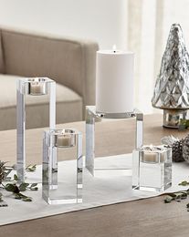 7 Size Crystal Candle Holders Small Tealight Candlestick Valentine039s Day Candle light Dinner Table Centrepiece For Home Bar D5467817