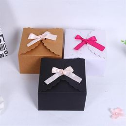 10 pcs Kraft Paper Cake Box Party Gift Packing Box Cookie Candy Nuts Box DIY Packing 145 145 9cm1263p7026501