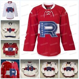 CeoMitNess Custom Laval Rocket Hockey Jersey AHL Jesse Ylonen Kevin Roy Jean-Sebastien Dea Louie Belpedio Alex Belzile Xavier Ouellet