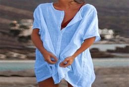 Dresses Shirts Design Summer Casual Slim Women039s Solid Color Short Sleeve Large Size Female Dress3149385