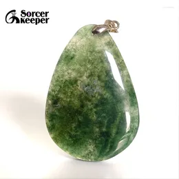 Pendant Necklaces Fashion Jewellery Natural Dendritic Moss Agate Stone Drop Necklace Timeless Gift For Girlfriend BS547