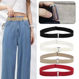 Belts Adjustable Slim Stretch Invisible Belt Jeans Casual Pants Dress Simple Slip-on Seamless For Women K1X0