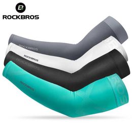 Sleevelet Arm Sleeves Rockbros Ice Fabric Running Camping Warmer Basketball Shirt Bicycle Summer Sports Safety Equipment Q2404301