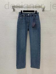 Дизайнер женских джинсов Дизайнер 2024 Новый весна летние модные панели бренд в том же стиле брюки роскошная одежда 0128-11 25JO