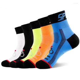 Men's Socks High Quality Breathable Quick Drying Running Sweat Sports Outdoor Cycling Basketball Sokken 3 Pairs Men Gifts
