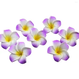 Decorative Flowers 100 Pcs 6cm Artificial Folower Plumeria Flower Wedding Decoration Hair Accessories Bride