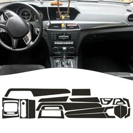 Interior Accessories Brand Easy Installation Stickers Part Decals Pattern Trim Vinyl W204 Black Carbon Fibre Class C DIY