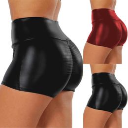 Women's Shorts Sexy Leisure Outdoor Shorts WomenS Casual Summer Drawstring Comfortable Leather Tight Athletic Gym Workout Fitness Leggings Y240504