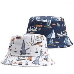 Berets Graffiti Printed Bucket Hat For Men Women Outdoor Leisure Sunshade Basin Cap Hip Hop Summer Wide Brim Fisherman