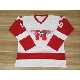 CeoC202 10 Dean Youngblood Hamilton Mustangs Ice Hockey Jerseys Rob Lowe Youngblood Double Stitched Name & Number High Quailty Fast Shipping