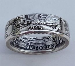 New antique coin Morgan United States of America half dollar 1945 ring MA5R242b9011149