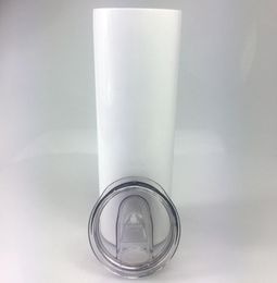 20OZ Sublimation Skinny Tumblers DIY Stainless Steel Skinny Cups Vacuum Insulated Car Tumbler Coffee Beer Mug Water Bottle wIth Li8165022