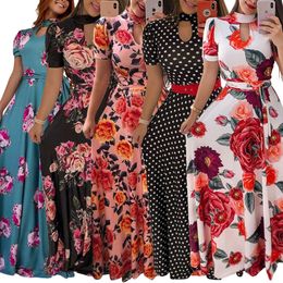 Designer Women's Dress Sexy and fashionable digital printed European American fashion style large swing dresses for womens ladies dresses woman classic dress U0O9