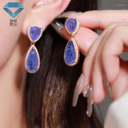 Dangle Earrings Purple Series Dripping Oil XIAN Gems