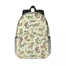 Backpack Spring Geckos Backpacks Teenager Bookbag Casual Students School Bags Laptop Rucksack Shoulder Bag Large Capacity